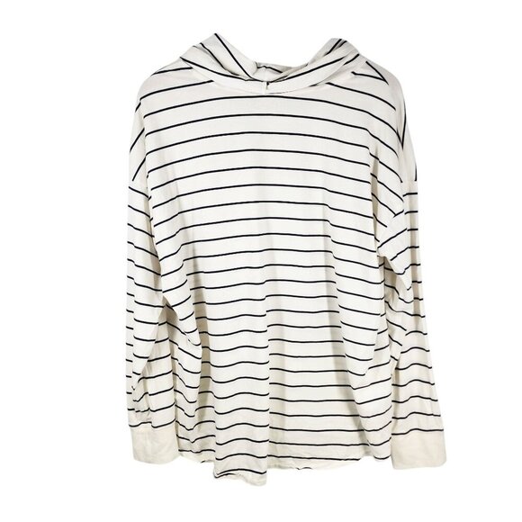 L.L. Bean‎ Women's Soft Stretch Supima Tee Cowlneck Long-Sleeve Stripe Size XL P - Picture 2 of 6